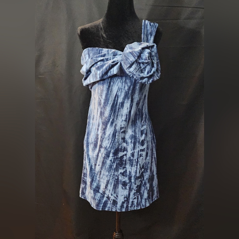 Urban Outfitters Dahlia Rosette Velvet Mini Dress - Picture 5 of 16
